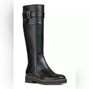 Geox Adrya Leather Boots Black | 37